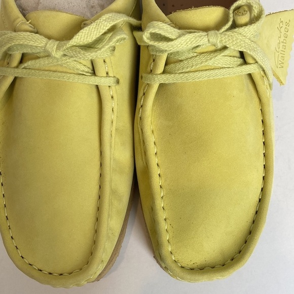 Clarks Originals Wallabee Yellow Men\'s Suede Shoe Moccasins Sz 9.5 US EU 41 main image 5